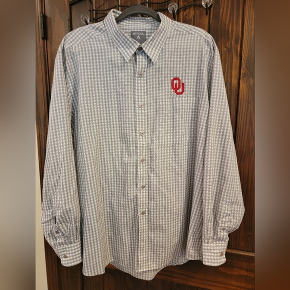 Antigua Men's dress shirt. Embroidered OU - Picture 1 of 9